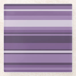 Posavasos De Vidrio Bandas de lavanda