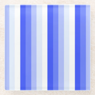 Posavasos De Vidrio Bandas de sombra azules reales