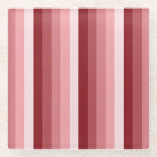 Posavasos De Vidrio Bandas de sombra rojas