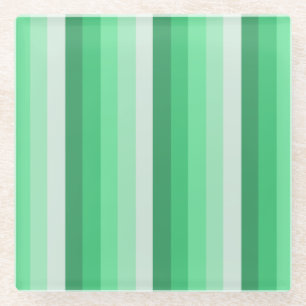 Posavasos De Vidrio Bandas de sombra verdes
