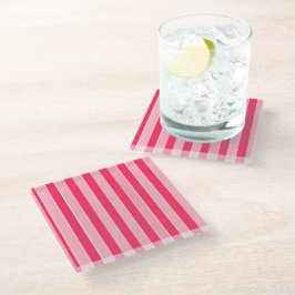 Posavasos De Vidrio Bandas rosadas