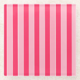 Posavasos De Vidrio Bandas rosadas