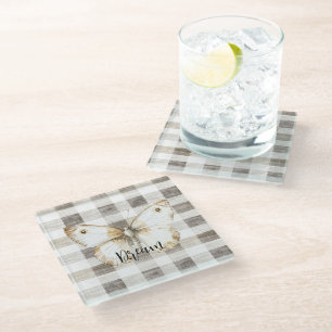 Posavasos De Vidrio Bandejas de rebanado de crema de mariposa