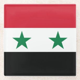 Posavasos De Vidrio Bandera antigua de Siria