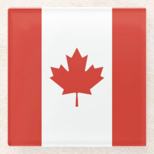 Posavasos De Vidrio Bandera canadiense patriota