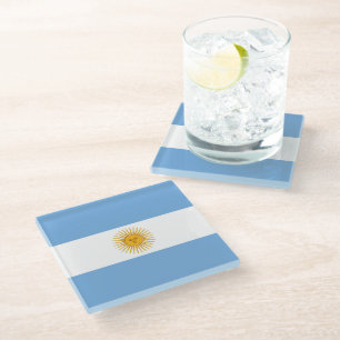 Posavasos De Vidrio Bandera de Argentina