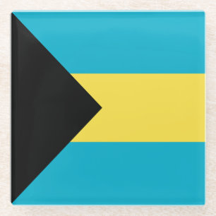 Posavasos De Vidrio Bandera de Bahamas