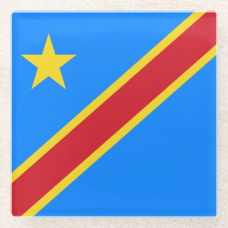 Posavasos De Vidrio Bandera de Congo Kinshasa