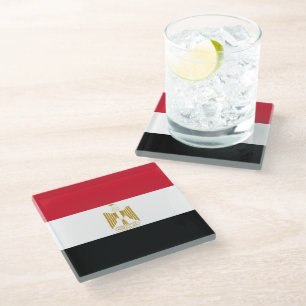 Posavasos De Vidrio Bandera de Egipto