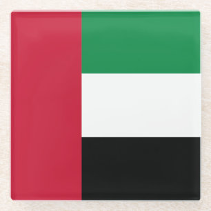 Posavasos De Vidrio Bandera de Emiratos Árabes Unidos