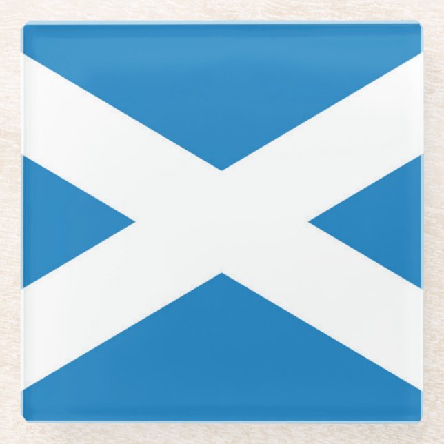 Posavasos De Vidrio Bandera De Escocia (Anverso)