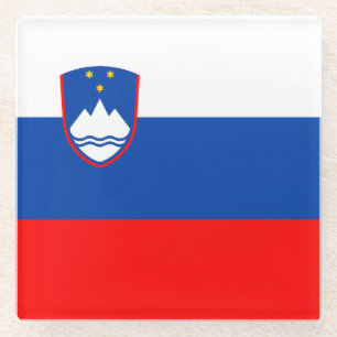 Posavasos De Vidrio Bandera de Eslovenia