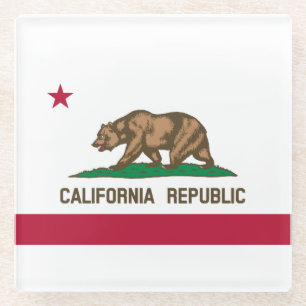 Posavasos De Vidrio Bandera de estado de California