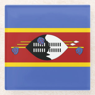 Posavasos De Vidrio Bandera de Eswatini