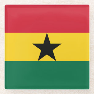 Posavasos De Vidrio Bandera de Ghana