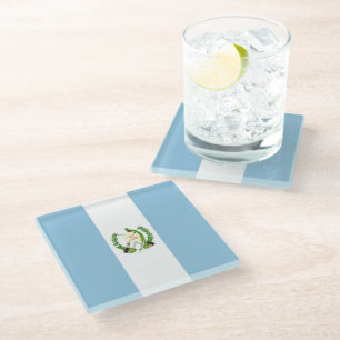 Posavasos De Vidrio Bandera de Guatemala