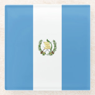 Posavasos De Vidrio Bandera de Guatemala