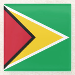 Posavasos De Vidrio Bandera de Guyana