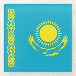 Posavasos De Vidrio Bandera de Kazajistán