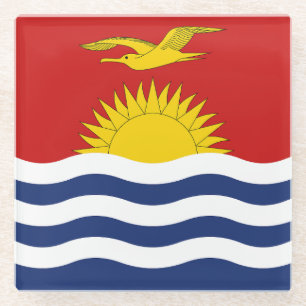Posavasos De Vidrio Bandera de Kiribati