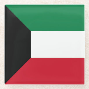 Posavasos De Vidrio Bandera de Kuwait