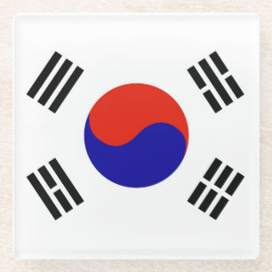 Posavasos De Vidrio Bandera de la Corea del Sur