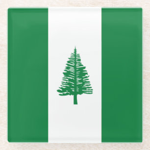 Posavasos De Vidrio Bandera de la Isla Norfolk