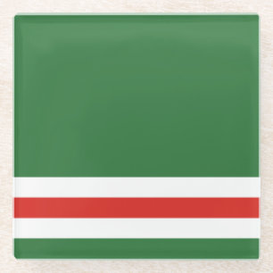 Posavasos De Vidrio Bandera de la República Chechena de Ichkeria