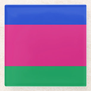 Posavasos De Vidrio Bandera de la República Popular de Kubán
