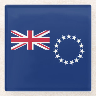 Posavasos De Vidrio Bandera de las Islas Cook