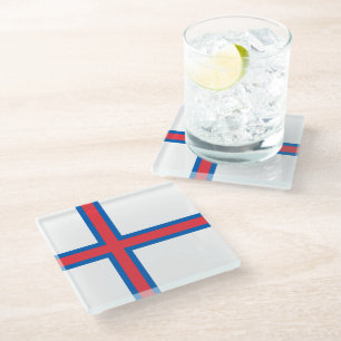 Posavasos De Vidrio Bandera de las Islas Feroe
