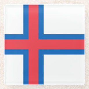 Posavasos De Vidrio Bandera de las Islas Feroe