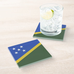 Posavasos De Vidrio Bandera de las Islas Salomón