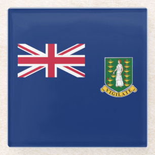 Posavasos De Vidrio Bandera de las Islas Vírgenes Británicas