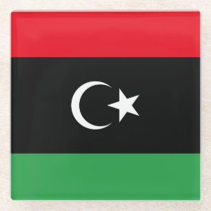 Posavasos De Vidrio Bandera de Libia