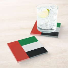 Posavasos De Vidrio Bandera de los Emiratos Árabes Unidos