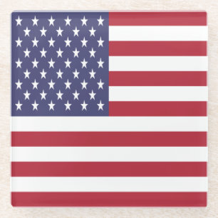 Posavasos De Vidrio Bandera de los Estados Unidos