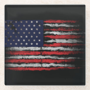 Posavasos De Vidrio Bandera de los Estados Unidos