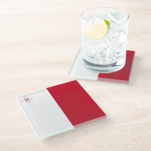 Posavasos De Vidrio Bandera de Malta
