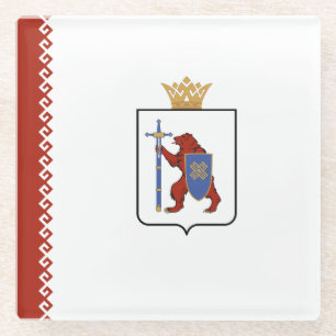 Posavasos De Vidrio Bandera de Mari El