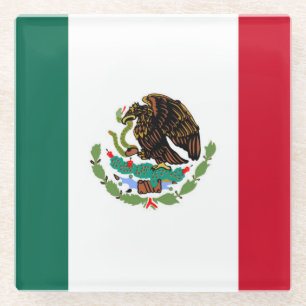 Posavasos De Vidrio Bandera de México
