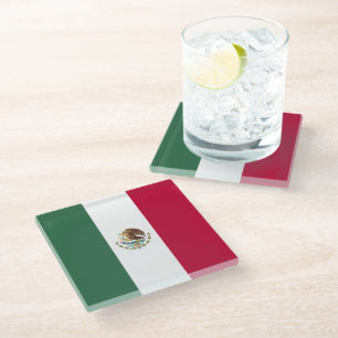 Posavasos De Vidrio Bandera de México