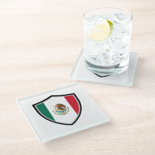 Posavasos De Vidrio Bandera de México