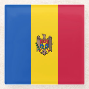 Posavasos De Vidrio Bandera de Moldavia
