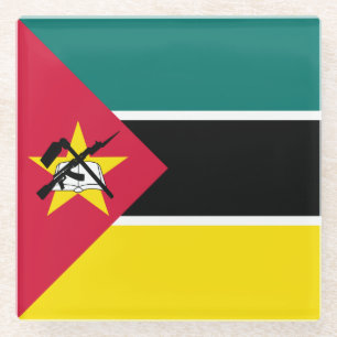 Posavasos De Vidrio Bandera de Mozambique