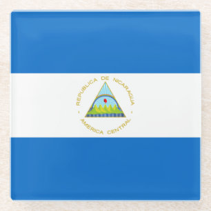 Posavasos De Vidrio Bandera de Nicaragua