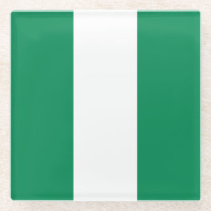 Posavasos De Vidrio Bandera de Nigeria