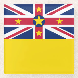 Posavasos De Vidrio Bandera de Niue