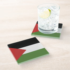 Posavasos De Vidrio Bandera de Palestina