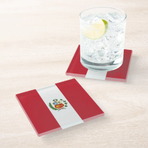 Posavasos De Vidrio Bandera de Perú